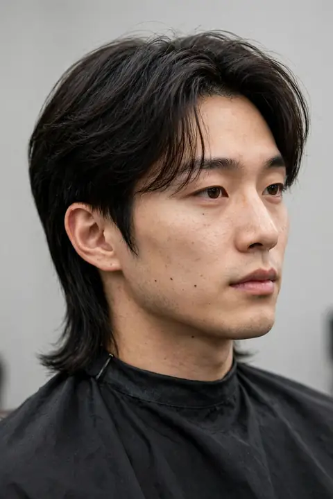 mullet hombre coreano estilo k-pop