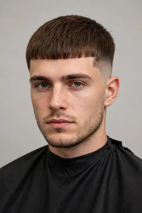 taper fade para hombre con french crop