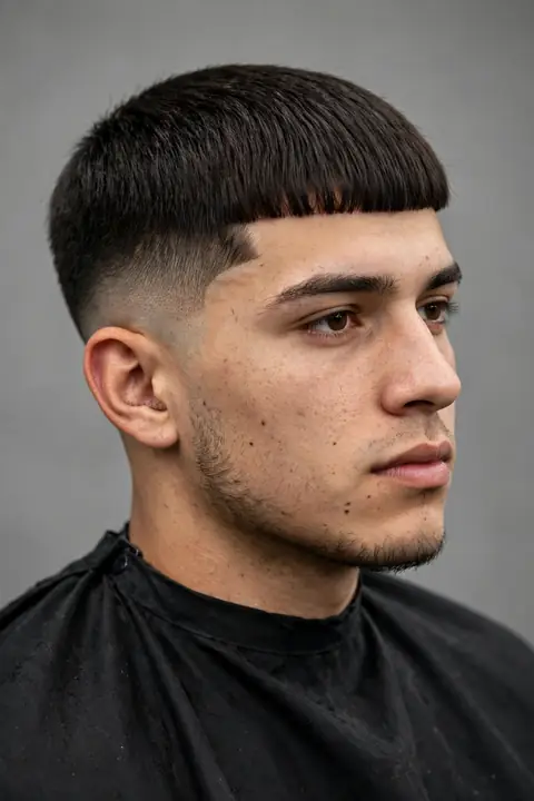 corte edgar con taper fade para hombre