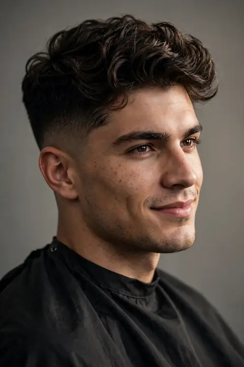 joven atractivo con corte taper fade moderno 2026
