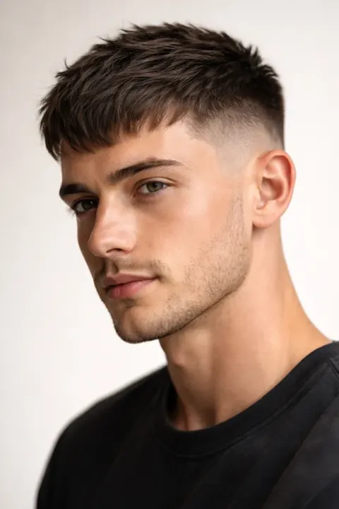 Crop texturizado con taper fade Crop texturizado con taper fade en los laterales