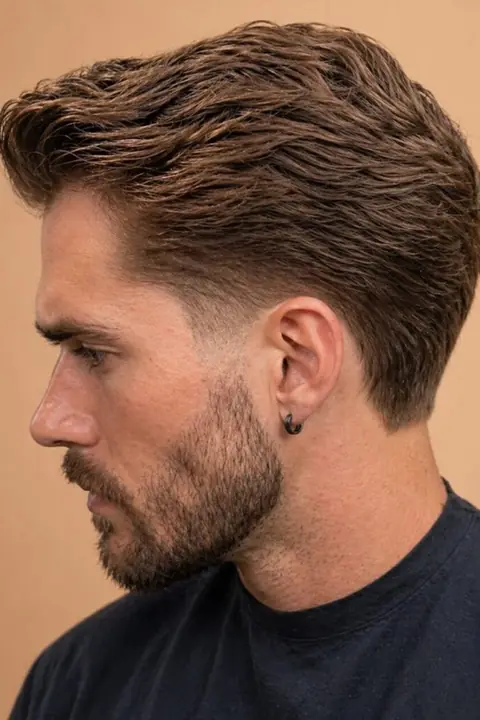 Taper fade crecido Taper fade con tres semanas de crecimiento, degradado suavizado